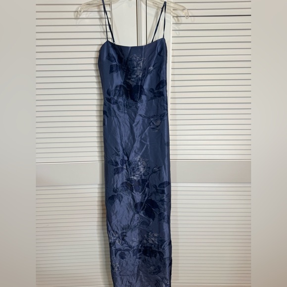 Reformation Frankie Silk Dress Trieste Border Brand New - Picture 7 of 10